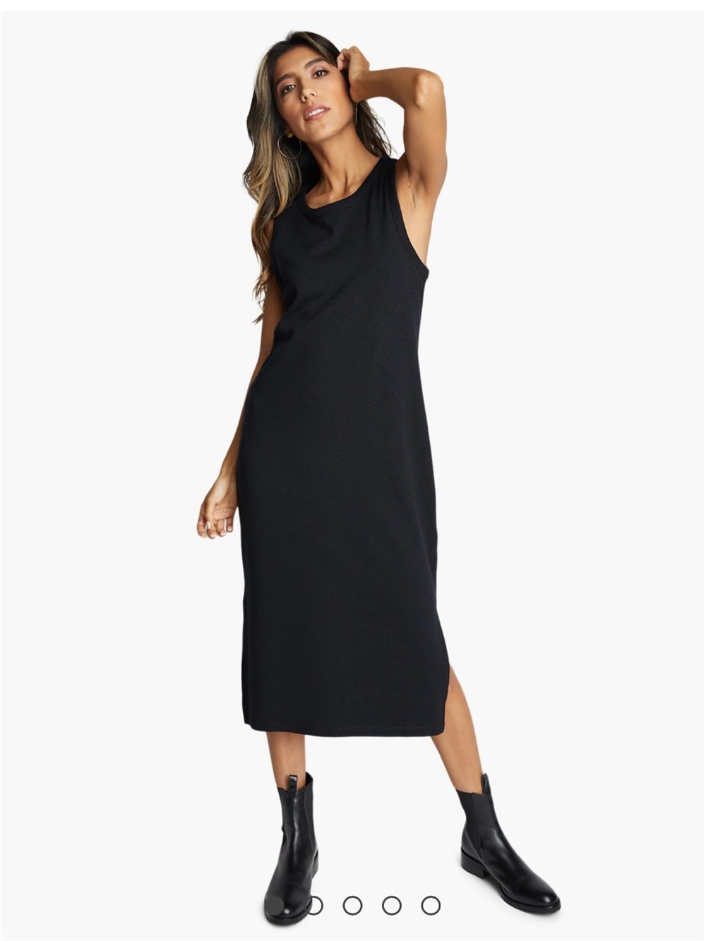 ABLE Shilpa Midi Tank Dress Black Size L